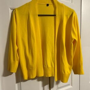 Sunny Yellow Women's Open Front Cardigan